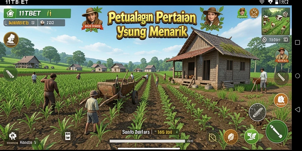 Tampilan menarik gameplay 11TBET saat bertani.