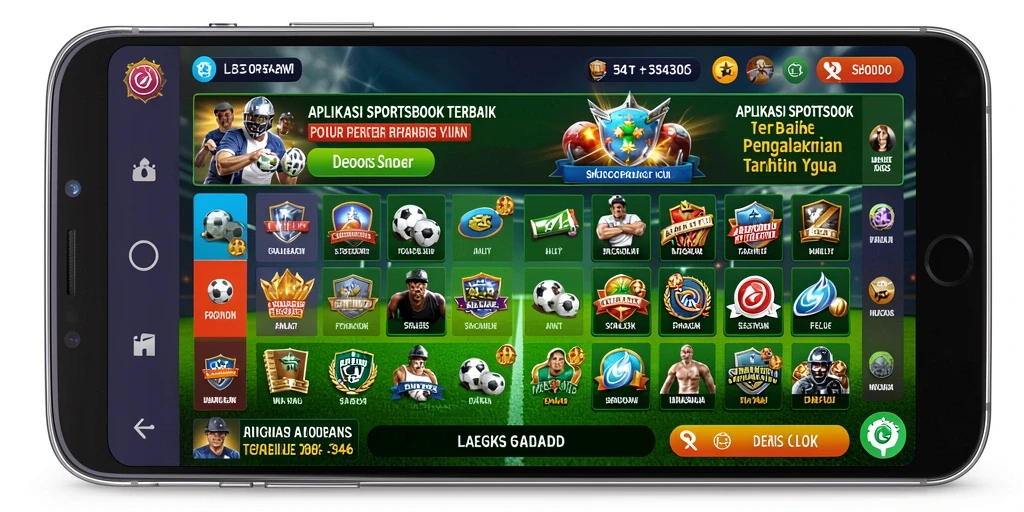 Screenshot menunjukkan antarmuka intuitif aplikasi Sportsbook 3446.