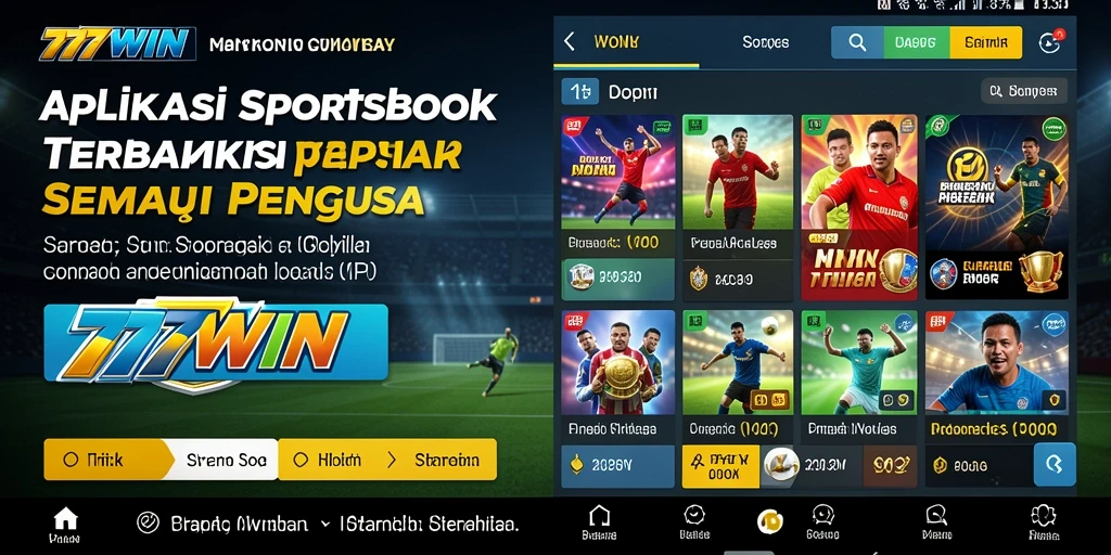 Tampilan menarik dari fitur taruhan di aplikasi 777WIN.