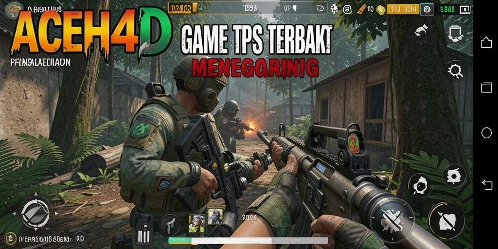 Menampilkan aksi seru dalam gameplay TPS ACEH4D.