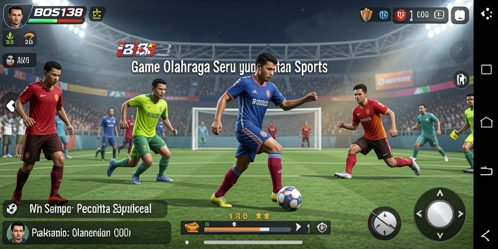Screenshot utama BOS138 menampilkan aksi seru dalam gameplay olahraga.