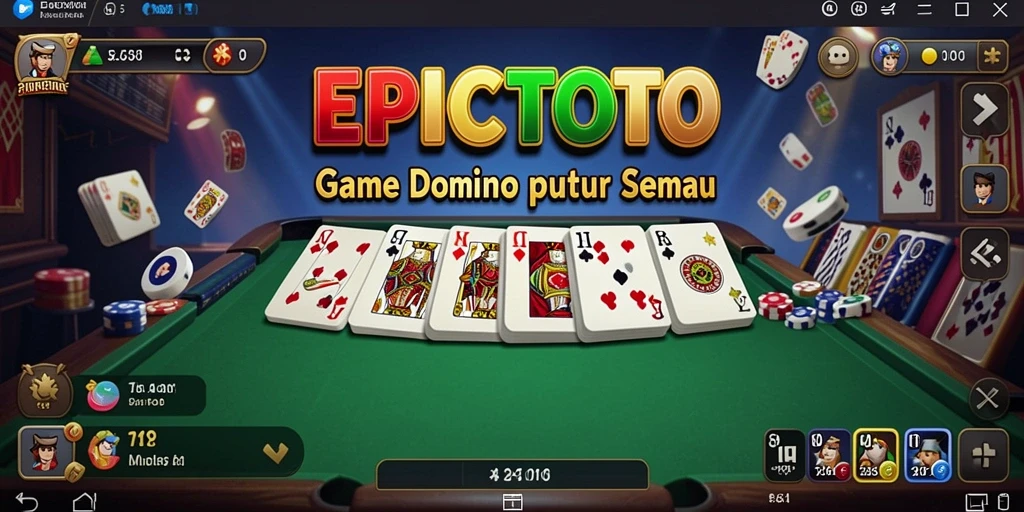 Screenshot gameplay EPICTOTO menampilkan momen seru bermain Domino.