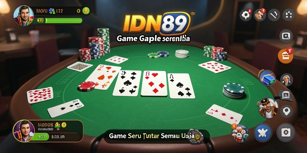Tampilan menarik dan gameplay seru Gaple pada IDN89.