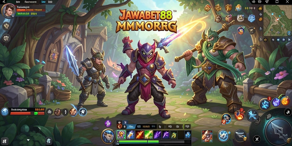 Tangkapan layar utama JAWABET88 menampilkan petualangan epik dalam dunia MMORPG.