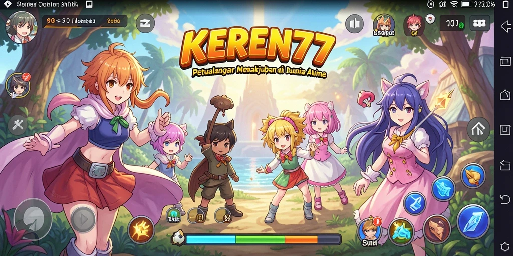 Tampilan gameplay KEREN77 yang penuh aksi dan warna.