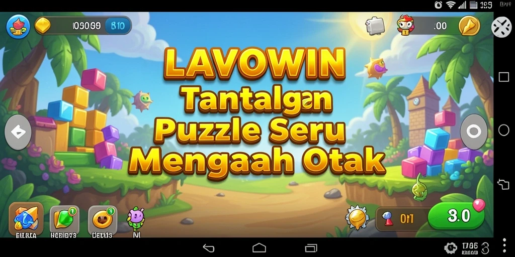 Tampilan gameplay LAVOWIN yang penuh warna dan menantang.