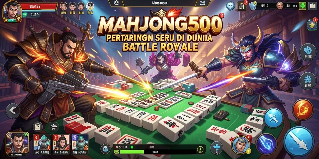Gameplay seru dengan pertempuran intens di MAHJONG500.