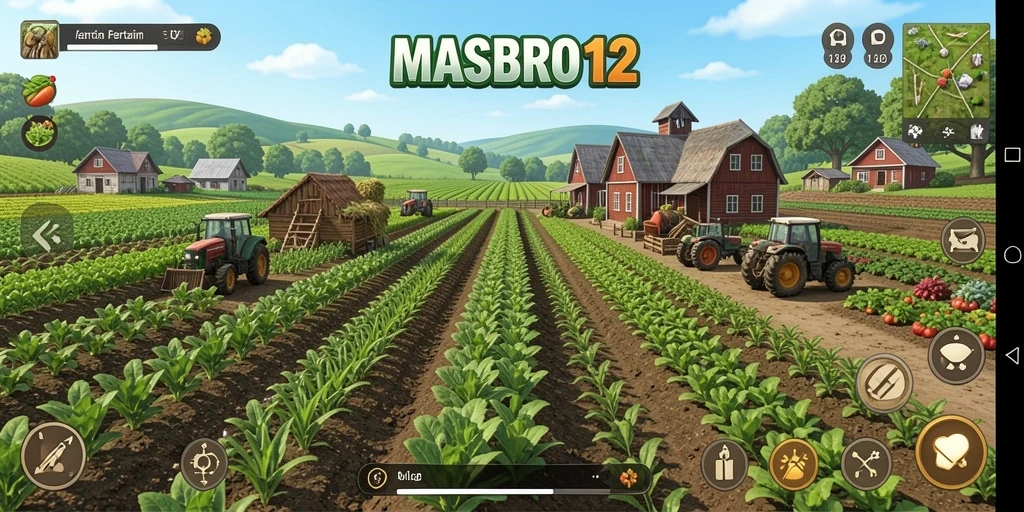 Tampilan gameplay <strong>MASBRO12</strong> yang menakjubkan saat merawat tanaman dan hewan.