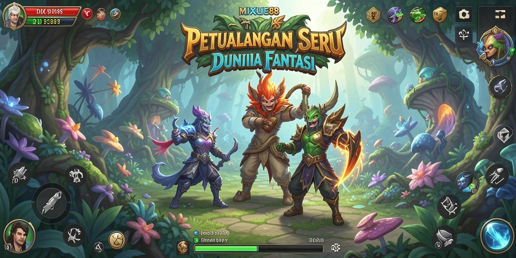 Screenshot dari gameplay MIXUE88 yang menampilkan aksi petualangan seru.