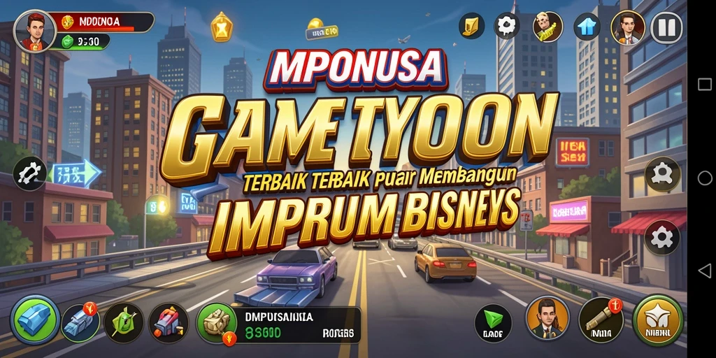 Gameplay seru MPONUSA yang penuh strategi dalam membangun bisnis.