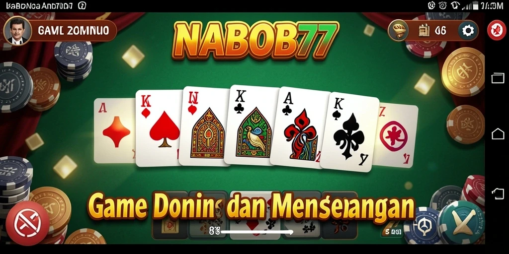 Tampilan gameplay menarik dari NABOB77 saat bermain Domino.