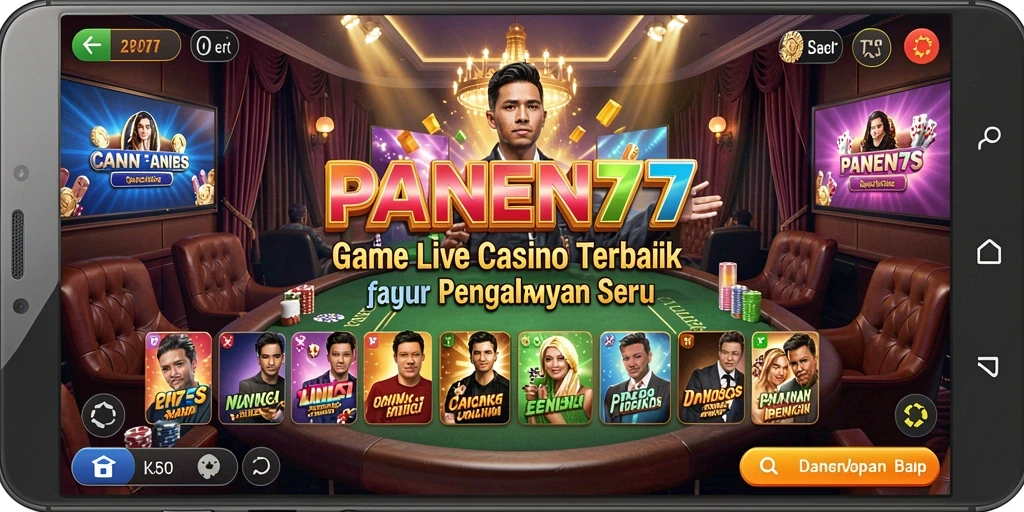 Gameplay seru di PANEN77 dengan dealer langsung dan pilihan permainan menarik.