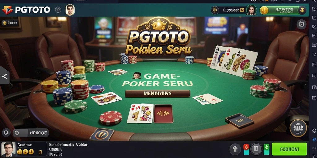 Screenshot utama PGTOTO menampilkan gameplay Poker yang mendebarkan.