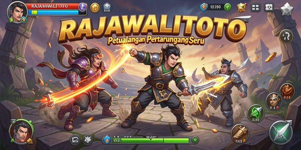 Tampilan seru pertarungan dalam gameplay RAJAWALITOTO.