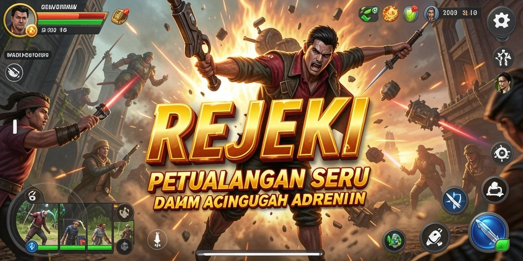 Tampilan seru gameplay REJEKI penuh aksi mendebarkan.