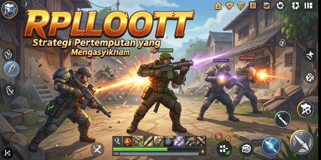 Screenshot yang menunjukkan aksi pertempuran strategis RPLOOT.