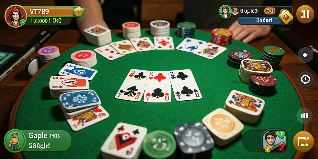Tampilan gameplay Gaple yang seru dan penuh strategi.