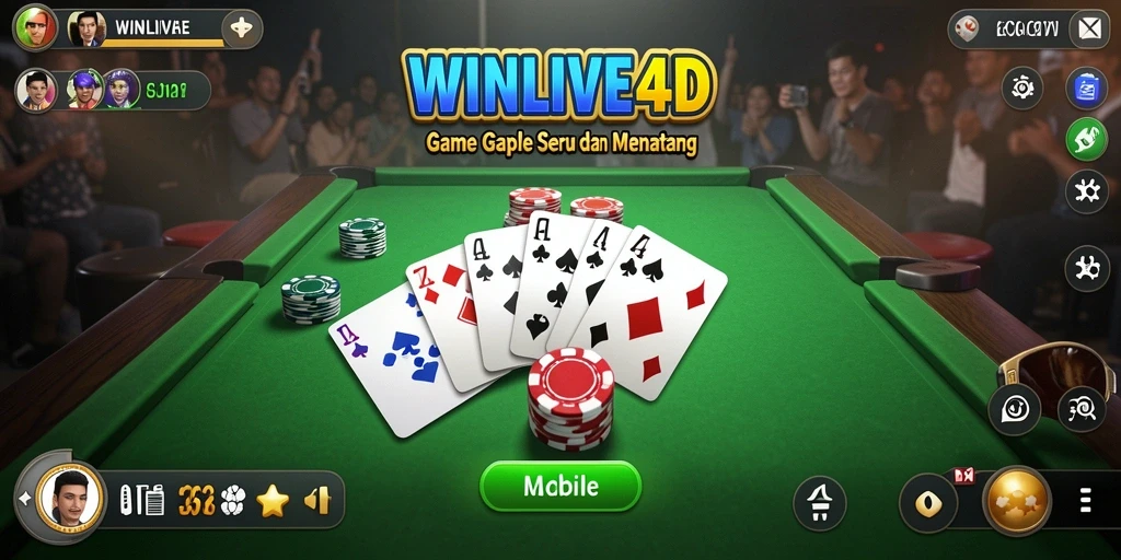 Tampilan gameplay Gaple yang menarik dan seru.